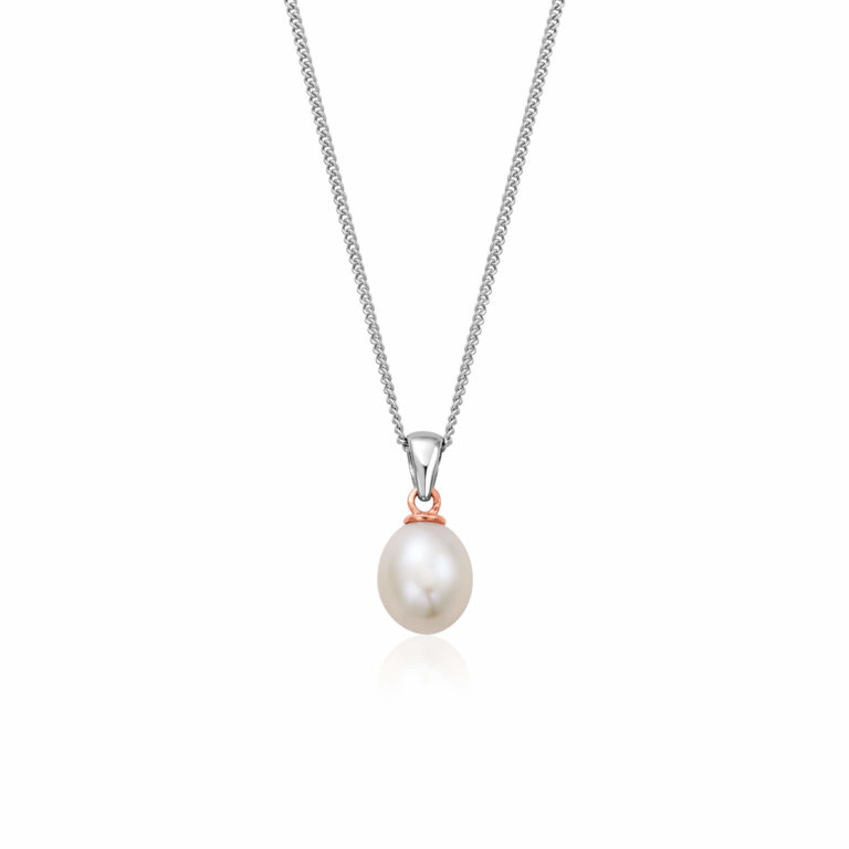 Clogau Nature's Wonder Sterling Silver Beachcomber Pendant with Pearl