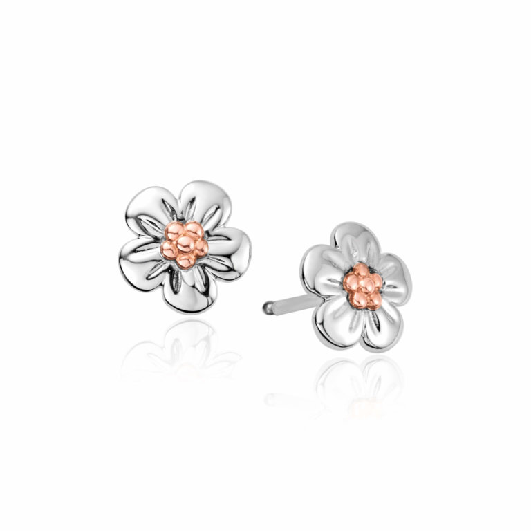 Clogau Silver Forget Me Not Stud Earrings