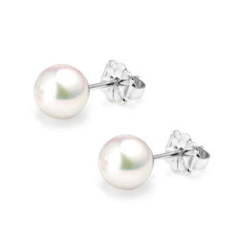AAA Cultured Pearl 6.5-7mm Stud Earrings