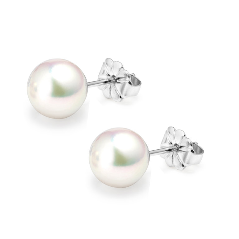 AAA Cultured Pearl 8-8.5mm Stud Earrings