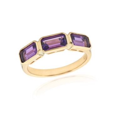 Amethyst and Yellow Gold Ring
