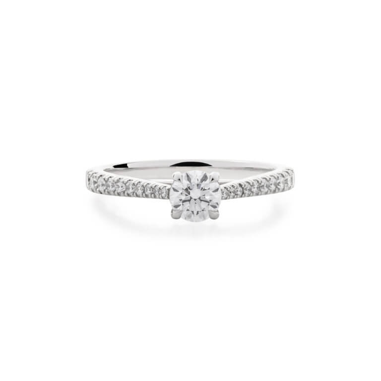 Flawless Fattorinis 0.40ct Diamond with Diamond Shoulders Ring - Image 3