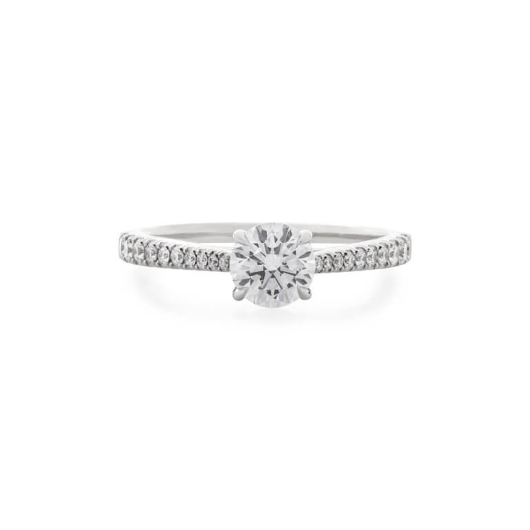 Flawless Fattorinis 0.70ct Diamond with Diamond Shoulders Ring - Image 3