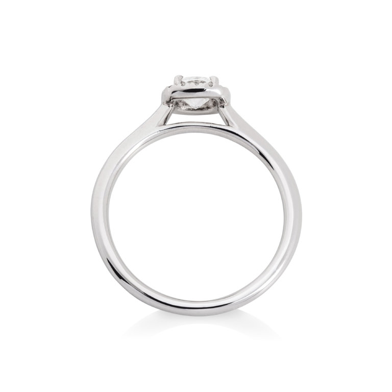 Cushion Cut 0.40ct Diamond Halo Ring - Image 2