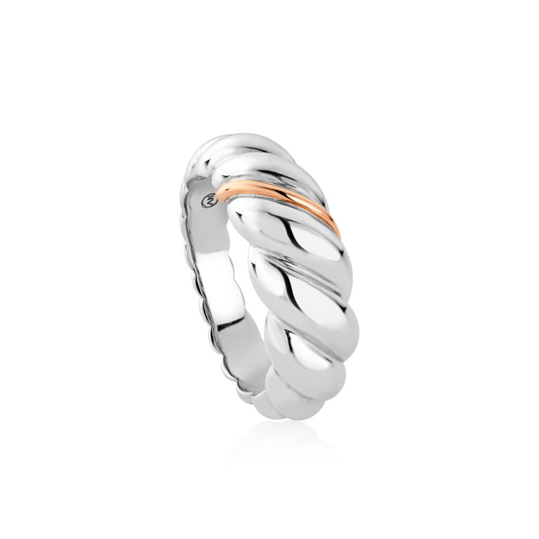 Clogau Silver Lover's Twist Ring