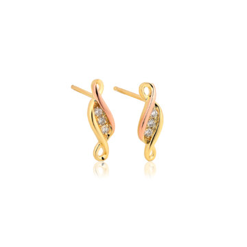 Clogau Gold Past Present Future Diamond Earrings