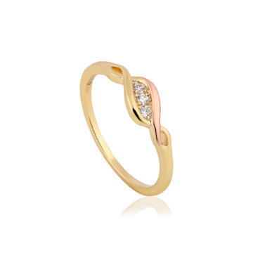Clogau Past Present Future 9ct Solid Gold Ring with Diamonds