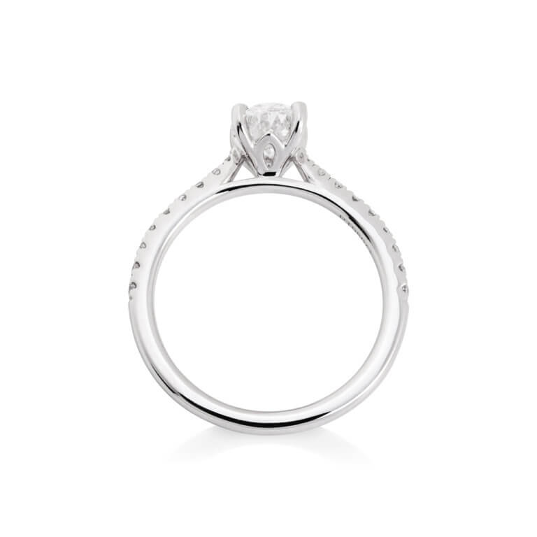 Laboratory Grown Oval Brilliant Cut 1.00ct Diamond Ring