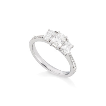 Phoenix Cut Diamond 1.13ct Three Stone Ring