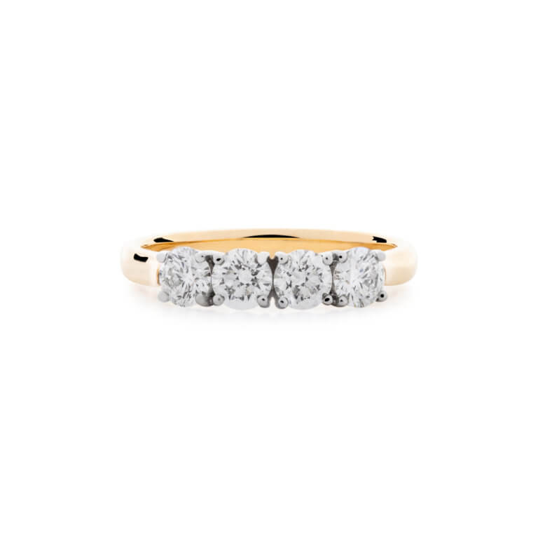 Brilliant Cut 1.03ct Diamond Claw Set Four Stone Ring