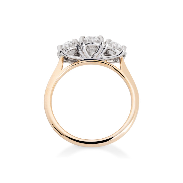 Laboratory Grown Oval Brilliant Cut 1.97ct Diamond Three Stone Ring - Image 2