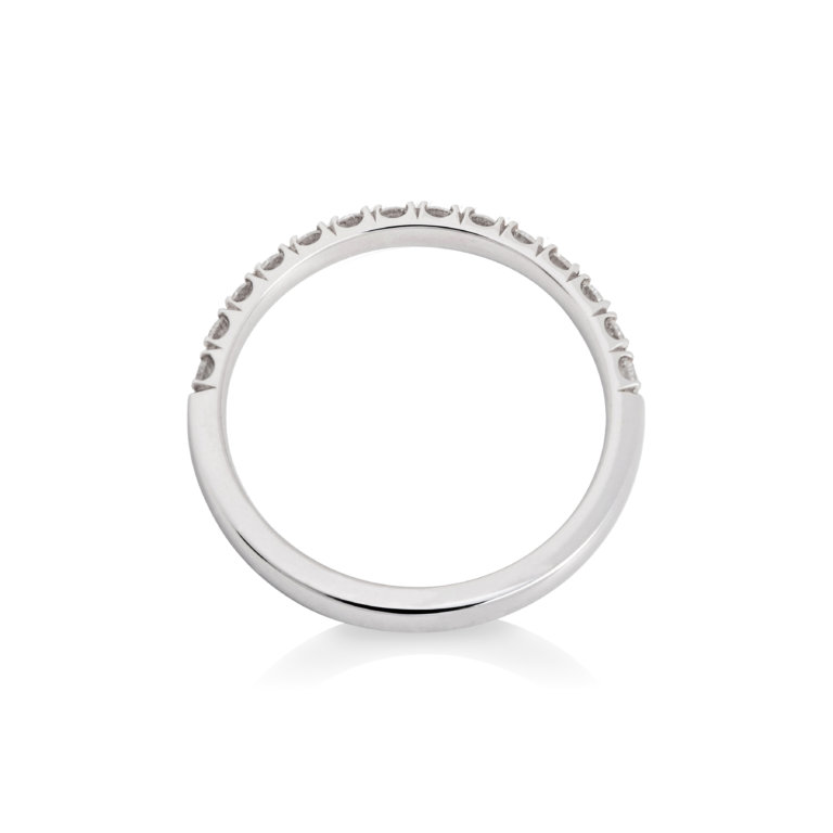 Brilliant Cut Diamond 0.48ct Claw Set Wedding Band - Image 2