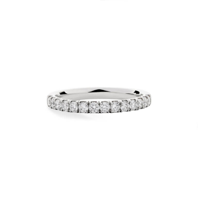 Brilliant Cut Diamond 0.48ct Claw Set Wedding Band - Image 3