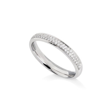 Brilliant Cut Diamond 0.30ct Two Row Band