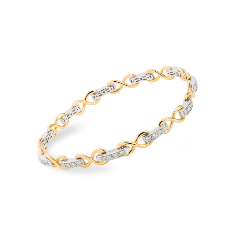 Diamond Set 0.80ct Infinity Link Bracelet