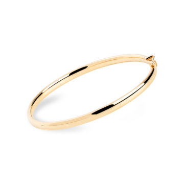 Yellow Gold Solid Hinged Bangle