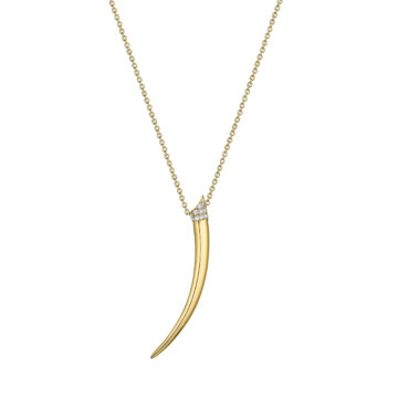 Shaun Leane Yellow Gold Vermeil and Diamond Sabre Pendant