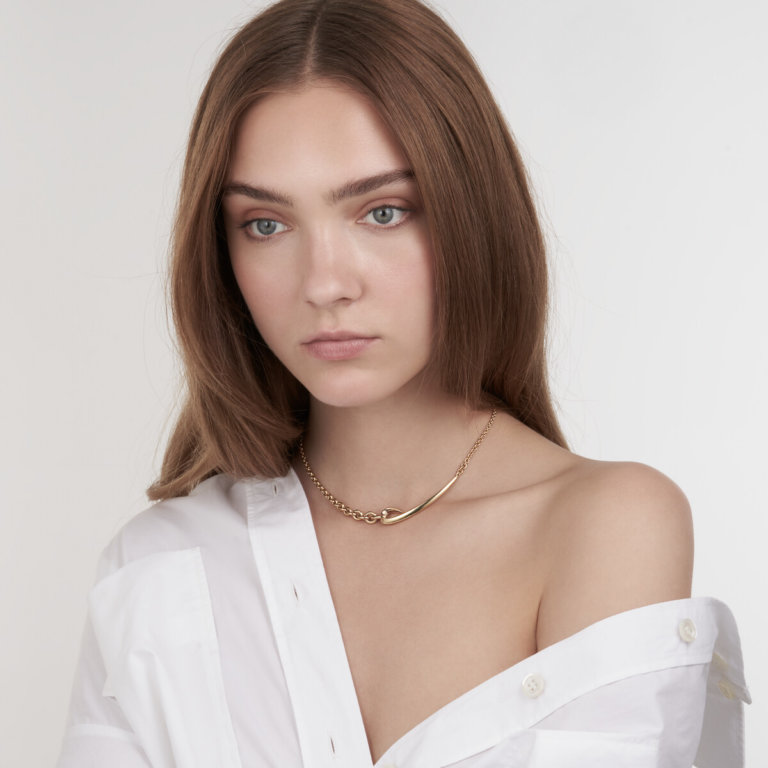 Shaun Leane Yellow Gold Vermeil Hook Chain Choker Pendant - Image 2