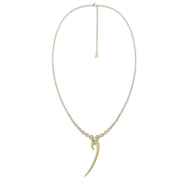 Shaun Leane Yellow Gold Vermeil Drop Hook Necklace