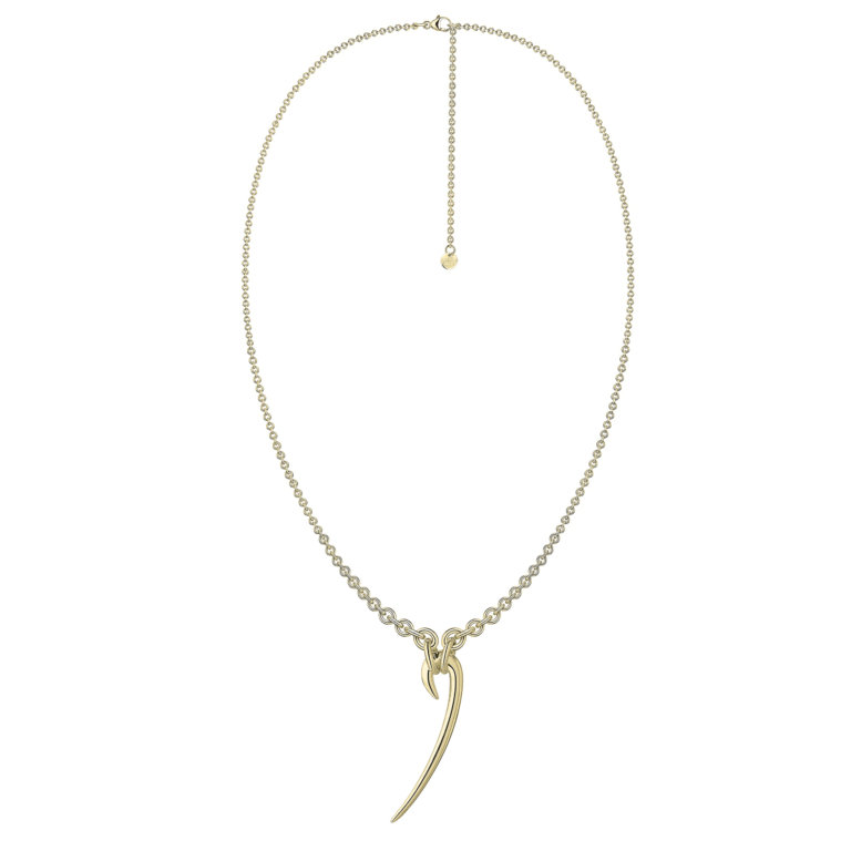 Shaun Leane Yellow Gold Vermeil Drop Hook Necklace
