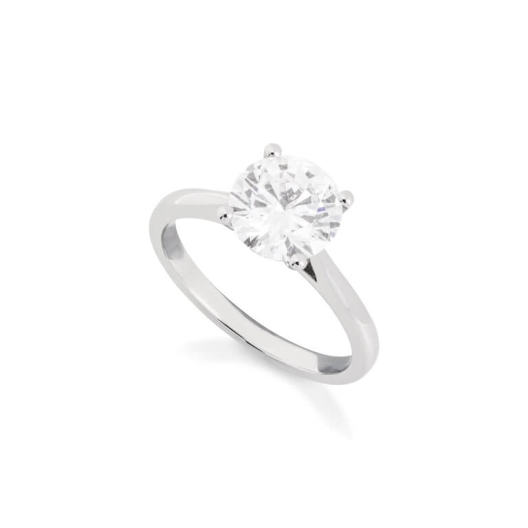 Laboratory Grown Round Brilliant Cut 2.01ct Diamond Ring