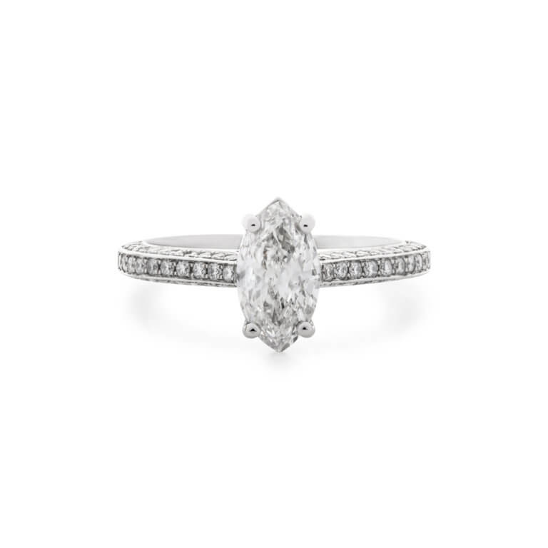 Marquise Cut 1.02ct Diamond Single Stone Ring