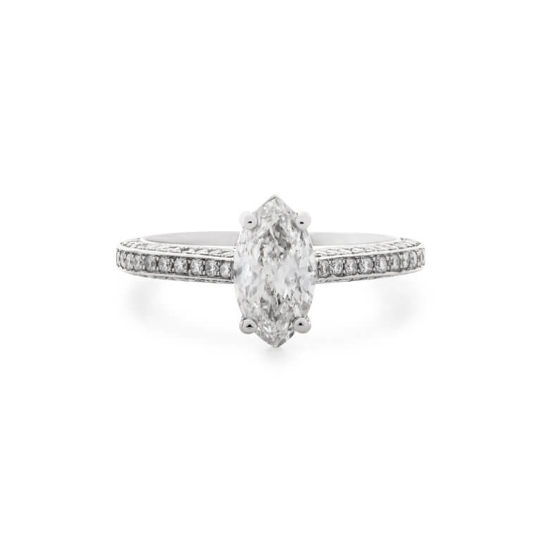 Marquise Cut 1.02ct Diamond Single Stone Ring - Image 3
