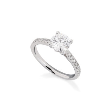 Laboratory Grown Round Brilliant Cut 1.02ct Diamond Ring