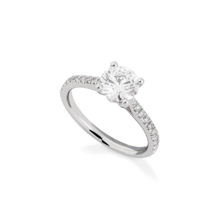 Laboratory Grown Round Brilliant Cut 1.00ct Diamond Ring
