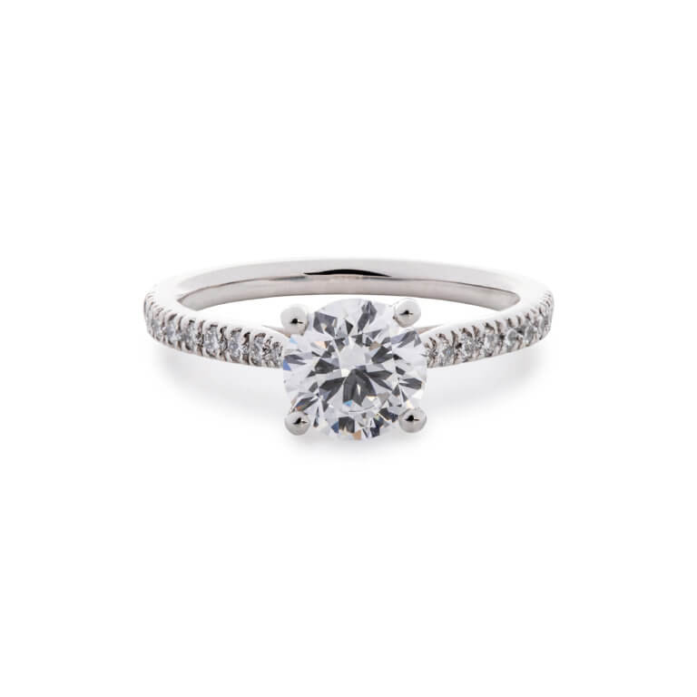 Laboratory Grown Round Brilliant Cut 1.02ct Diamond Ring