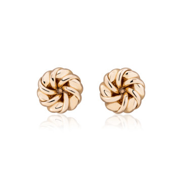 Yellow Gold Knot Stud Earrings