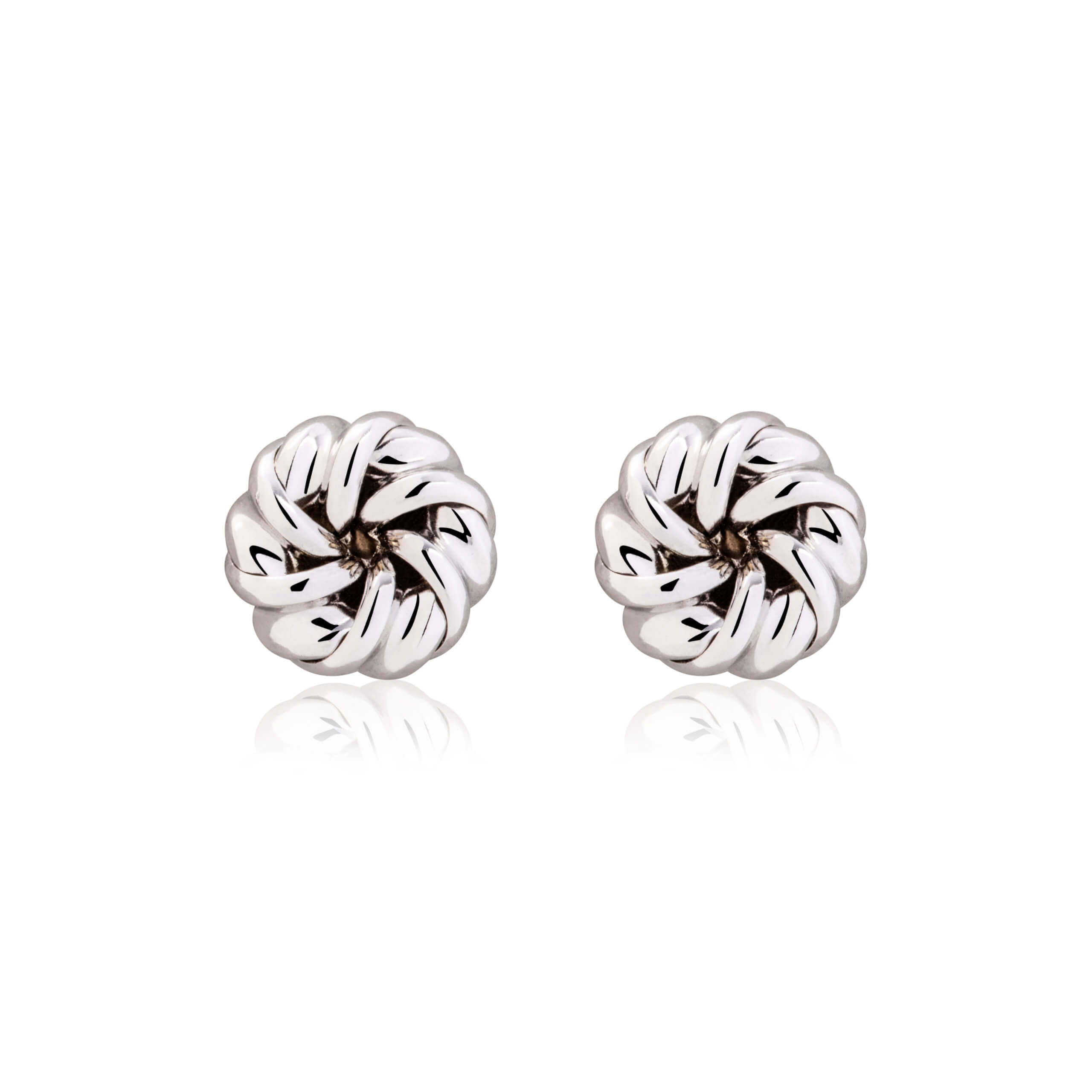 White Gold Knot Stud Earrings Jeweller in Harrogate, Yorkshire