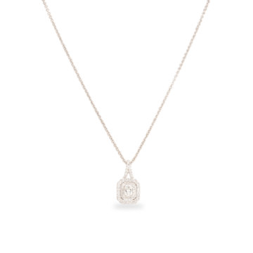 Phoenix and Round Brilliant Cut Diamond Cluster Pendant
