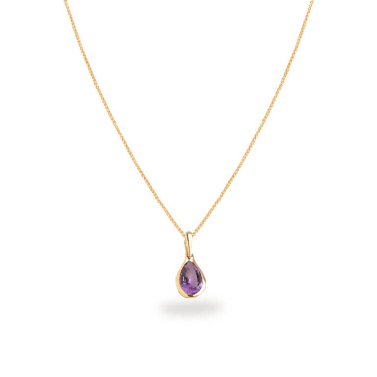 Amethyst and Yellow Gold Pendant