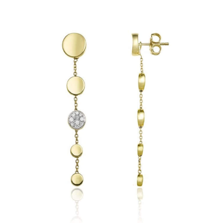 Chimento Armillas Glow 18ct Yellow Gold and Diamond Detachable Drop Earrings