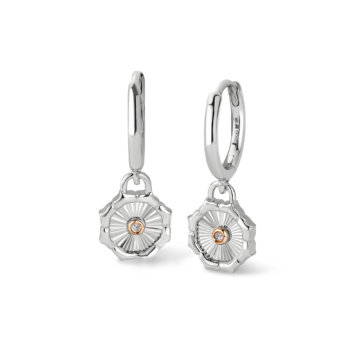 Clogau Silver Nos Da White Topaz Drop Earrings