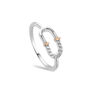 Clogau Silver Connection White Topaz Ring