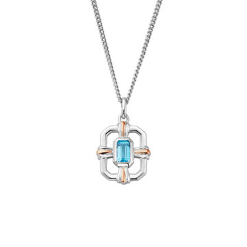 Clogau Silver Enchanted Gateways Blue Topaz Pendant