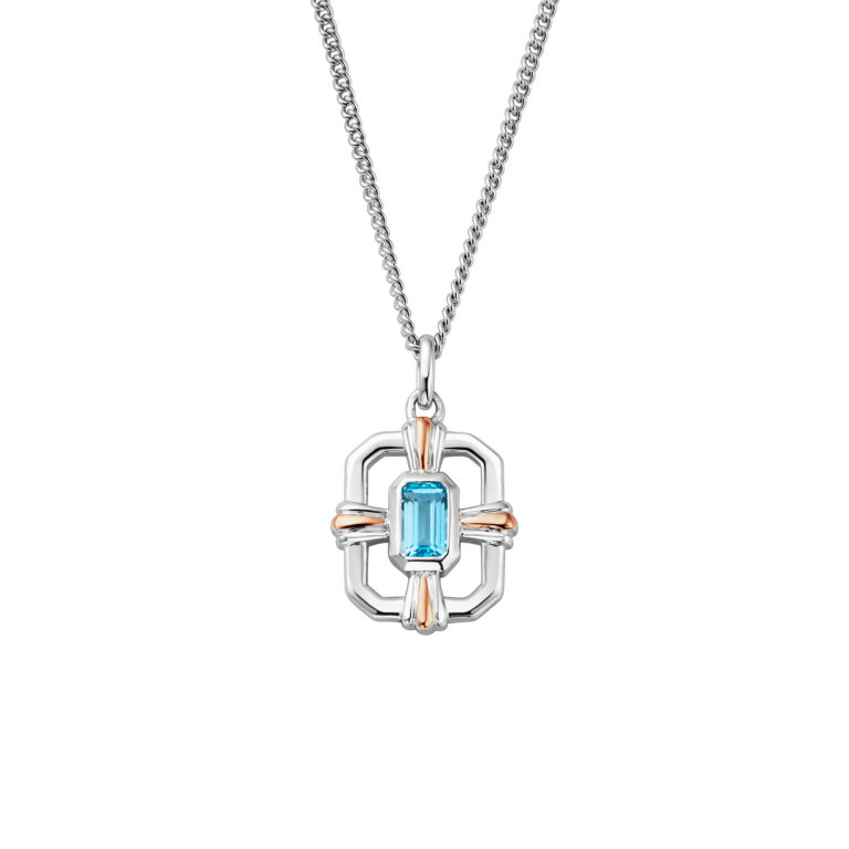 Clogau Silver Enchanted Gateways Blue Topaz Pendant