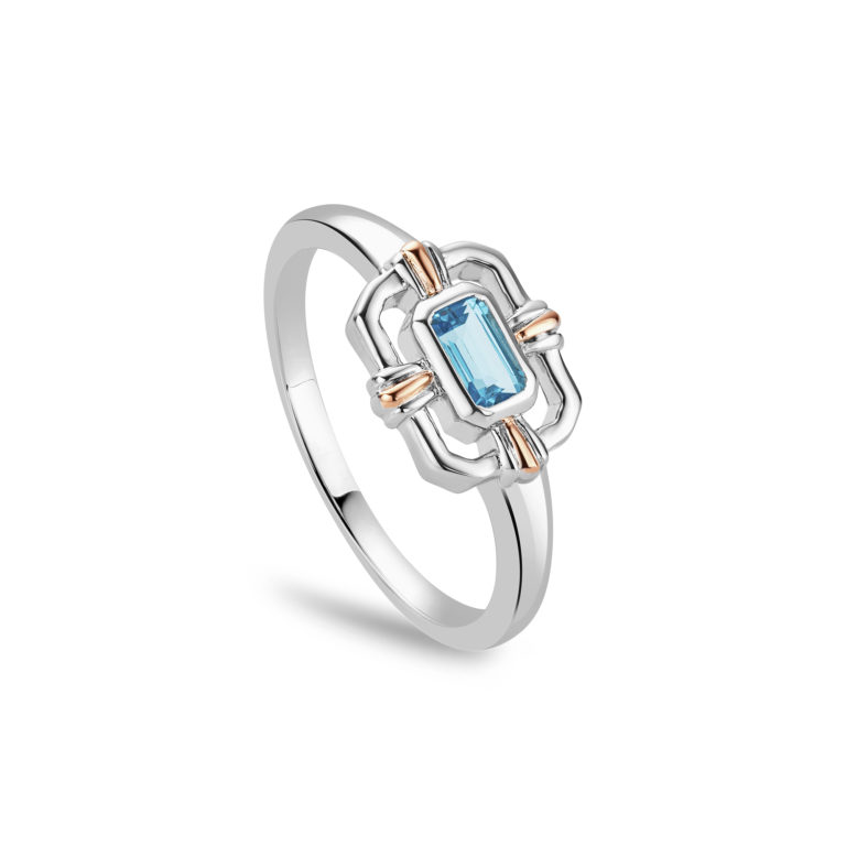 Clogau Silver Enchanted Gateways Blue Topaz Ring