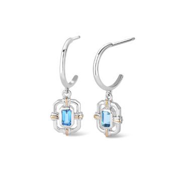 Clogau Silver Enchanted Gateways Blue Topaz Earrings