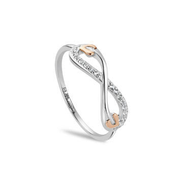 Clogau Silver Tree of Life Infinity White Topaz Ring