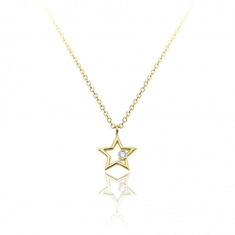 Chimento Love In 18ct Yellow Gold and Diamond Star Pendant