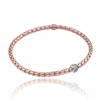 Chimento Stretch Spring 18ct Rose Gold and Diamond Bracelet