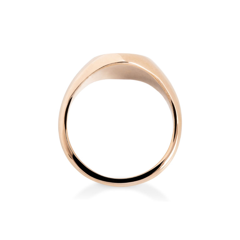 Yellow Gold Oval Medium Signet Ring - Image 3