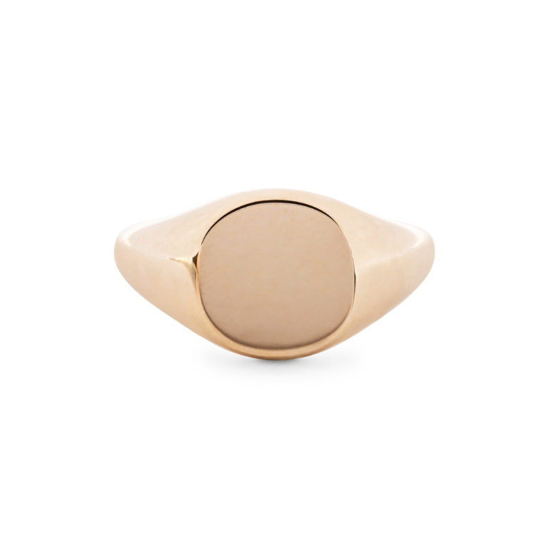 Yellow Gold Cushion Medium Signet Ring - Image 2