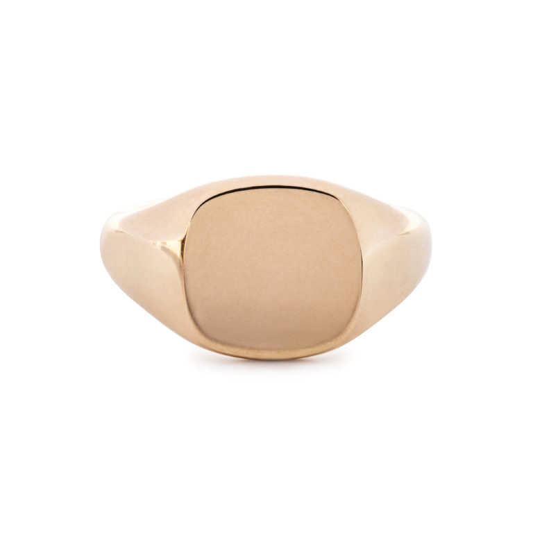 Yellow Gold Cushion Large Signet Ring - Image 2