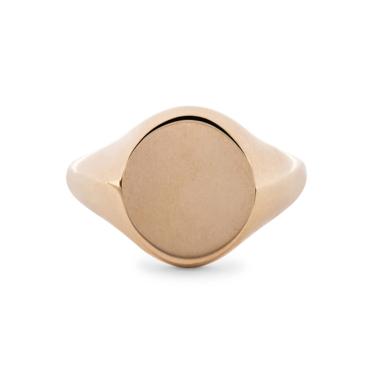 Yellow Gold Oval Large Signet Ring - Image 2