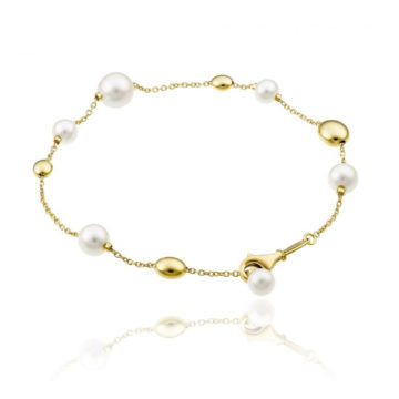 Chimento Armillas Acqua 18ct Yellow Gold and Pearl Bracelet