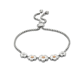 Clogau Nature's Wonder Sterling Silver Forget-Me-Not Adjustable Bracelet